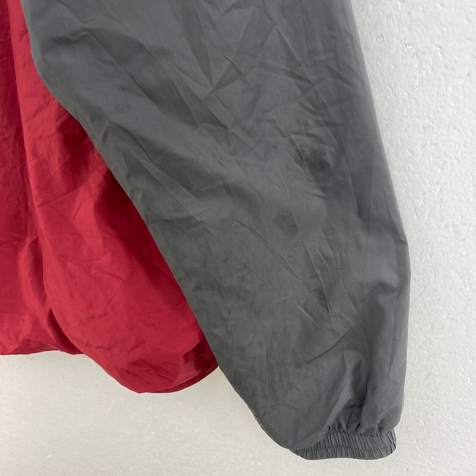 Vintage Marmot Full Zip Red Gray Lightweight Jacket Size L Windbreaker
