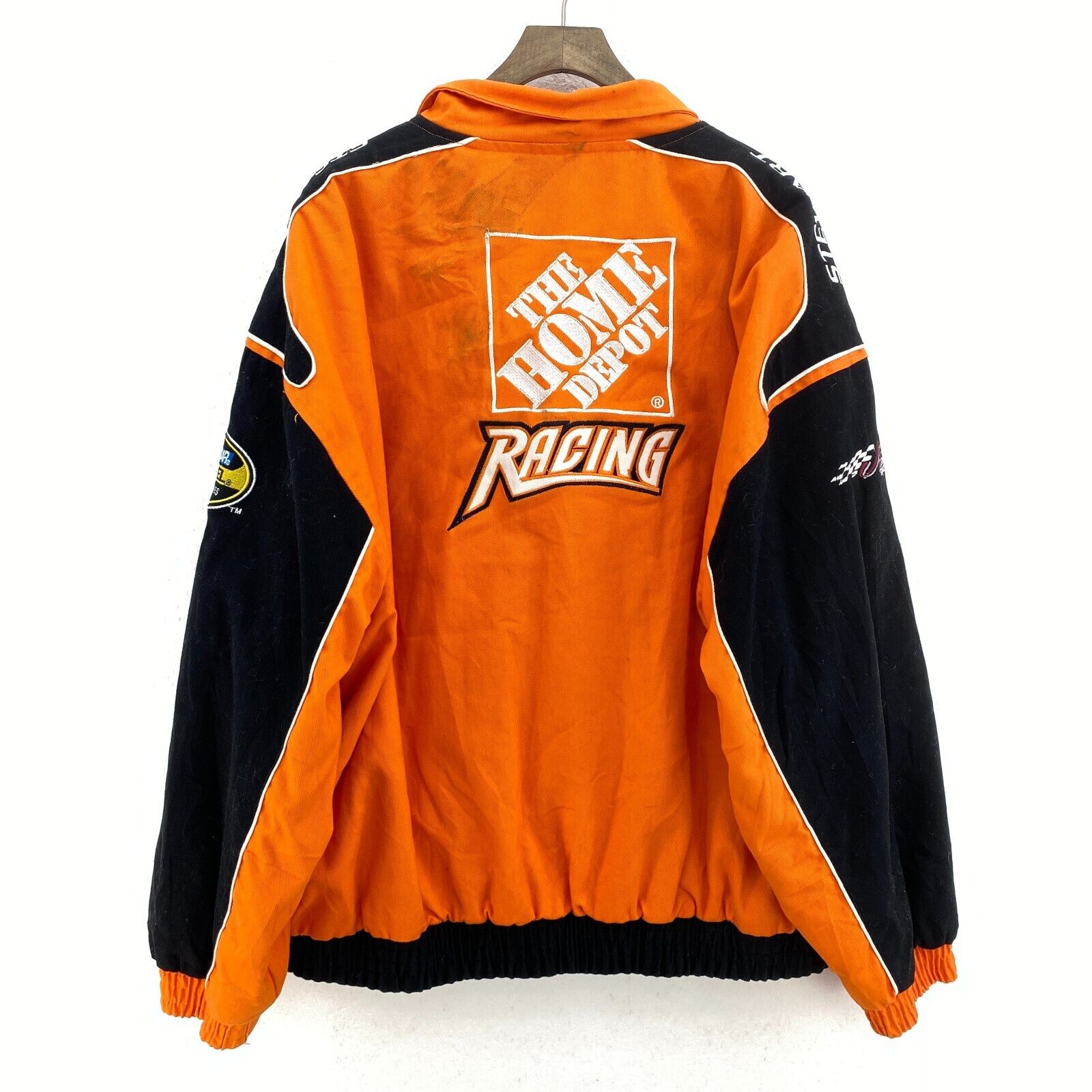 Nascar Nextel Cup Series Racing Tony Stewart Orange Full Zip Jacket Size 2XL