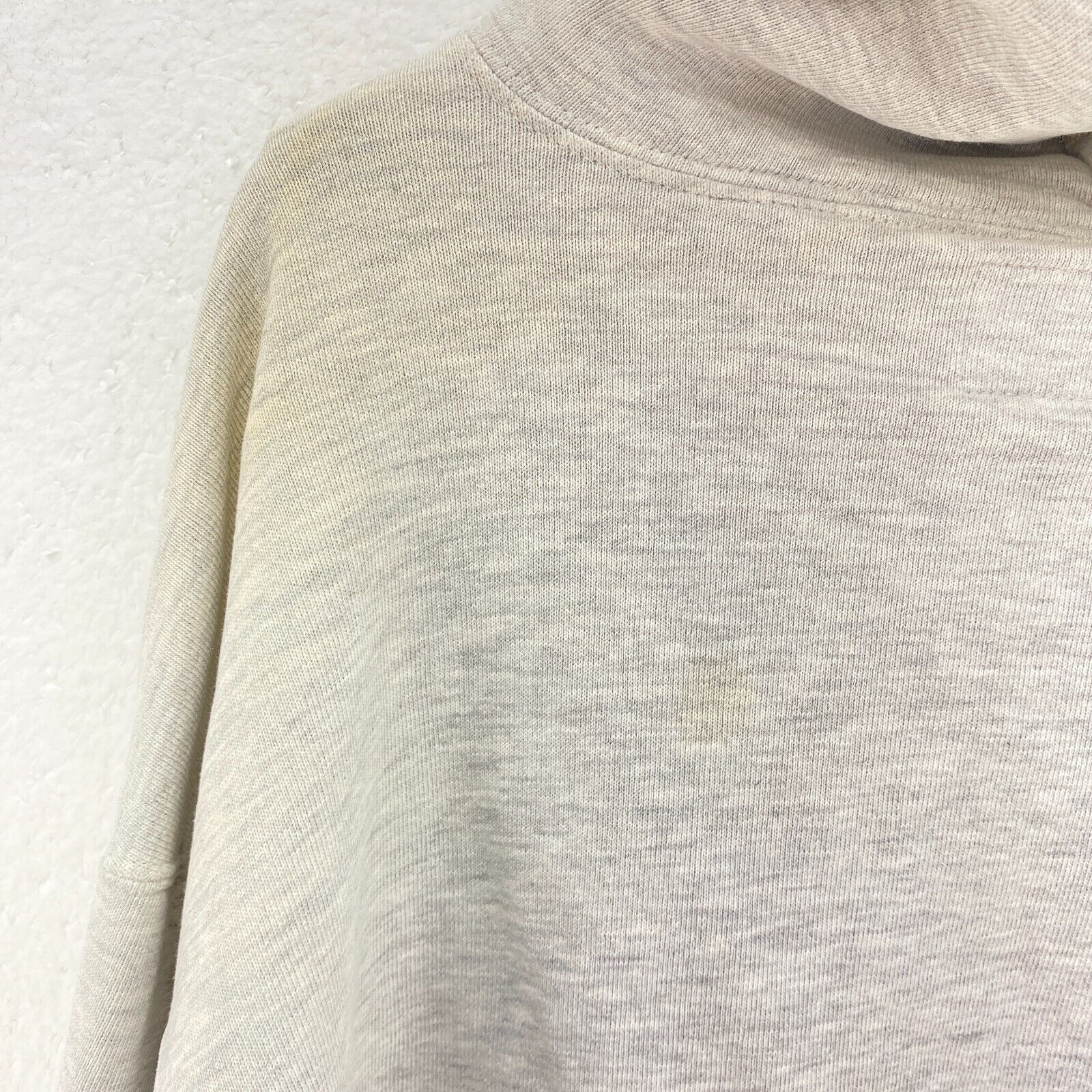 L.L Bean By Russell Athletic Gray Hoodie Size L 1/4 Button