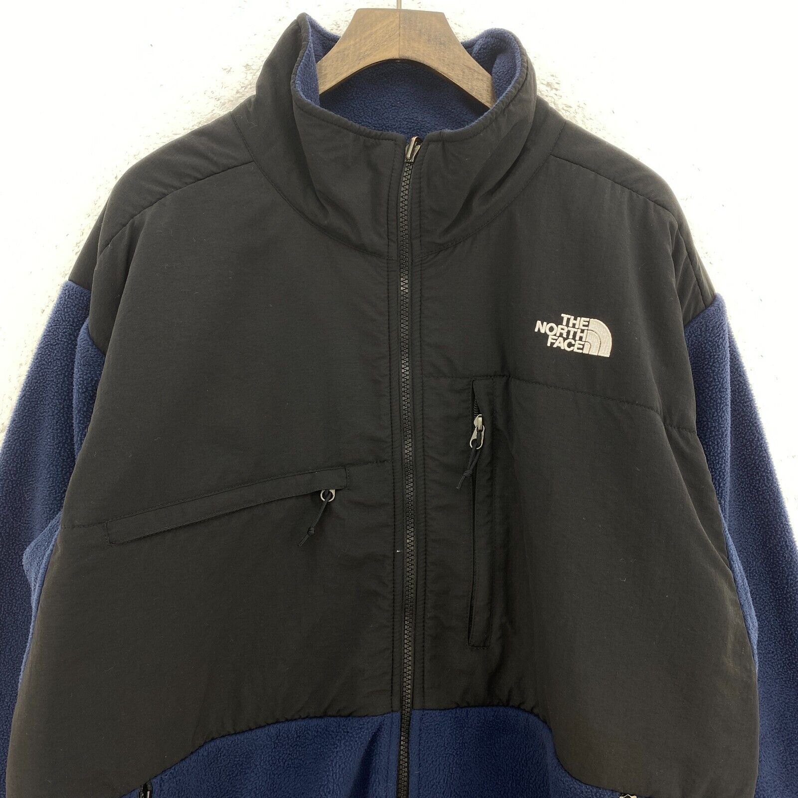 The North Face Navy Blue Logo Fleece Full Zip Jacket Size XXL