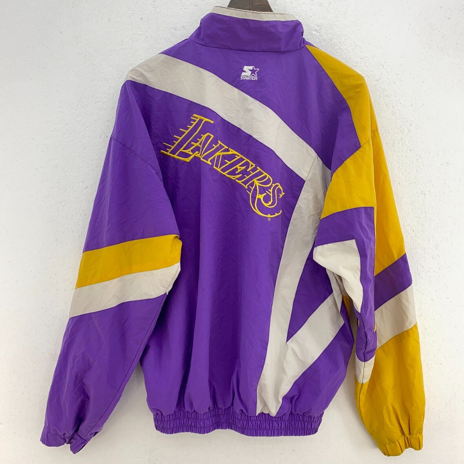 Starter Los Angeles Lakers NBA Logo Full Zip Purple Jacket Size XL Women's