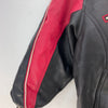 Nike Air Jordan Full Zip Black Red Leather Jacket Size S Kids