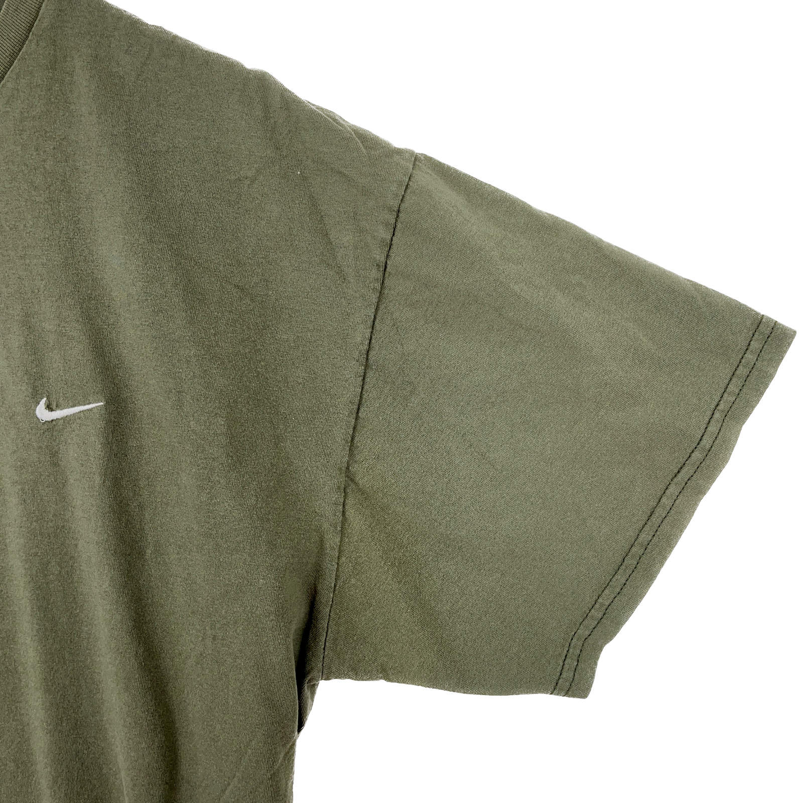Vintage Nike Swoosh Chest Logo Earth Tone Green T-shirt Size XL