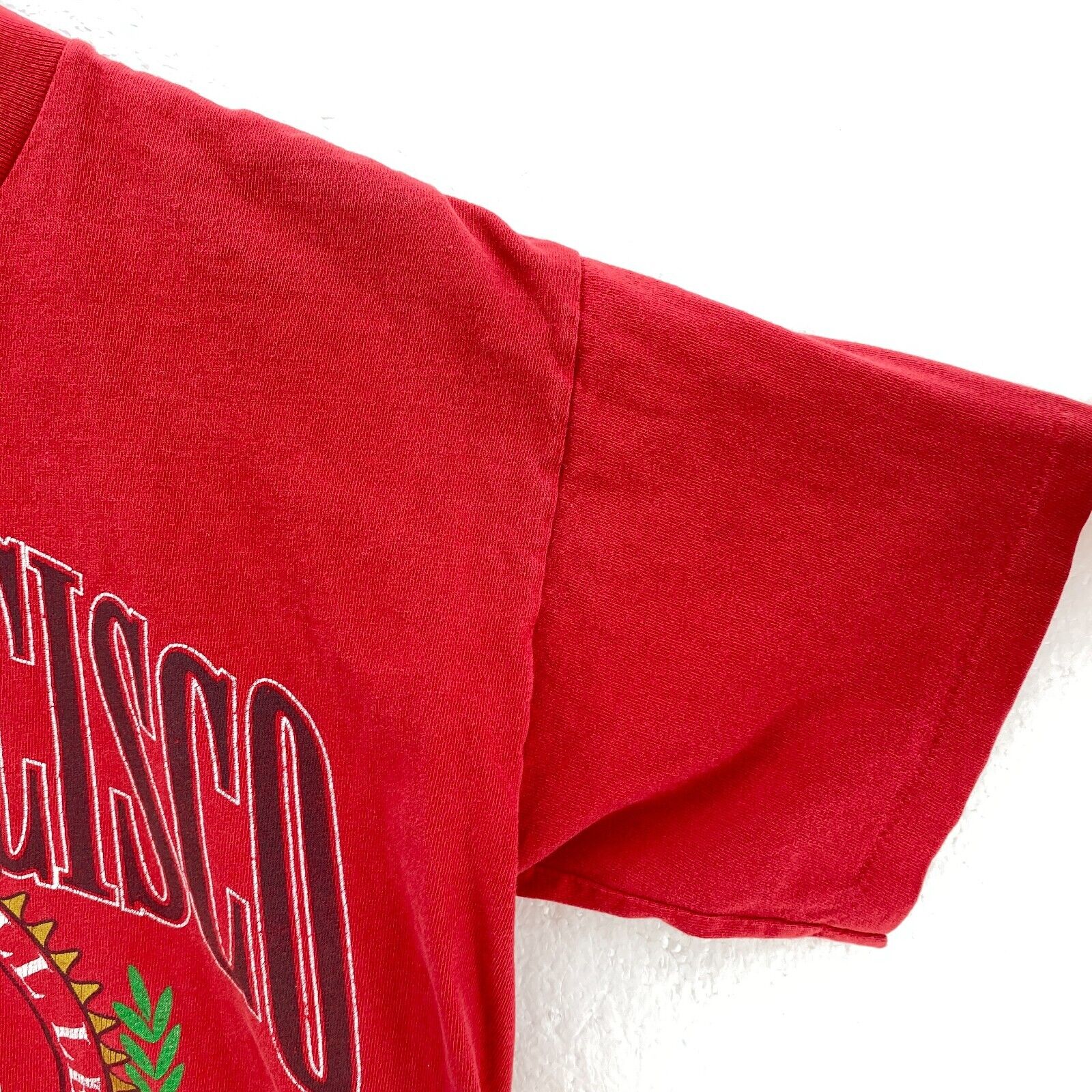 Vintage Nutmeg San Francisco 49Ers NFL T-shirt Size S Red Single Stitch