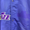 Utah Jazz NBA Basketball Purple Satin Bomber Jacket Size M