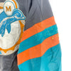 Pro Player Miami Dolphins Logo NFL Vintage Leather Full Zip Jacket Size XL
