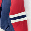 Nike Swoosh Snapped Navy Blue Red Raglan Sleeve Bomber Jacket Size XL
