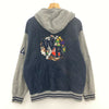 Warner Bros #34 Looney Tunes Bugs Bunny Full Zip Fleece Navy Blue Hoodie Size M