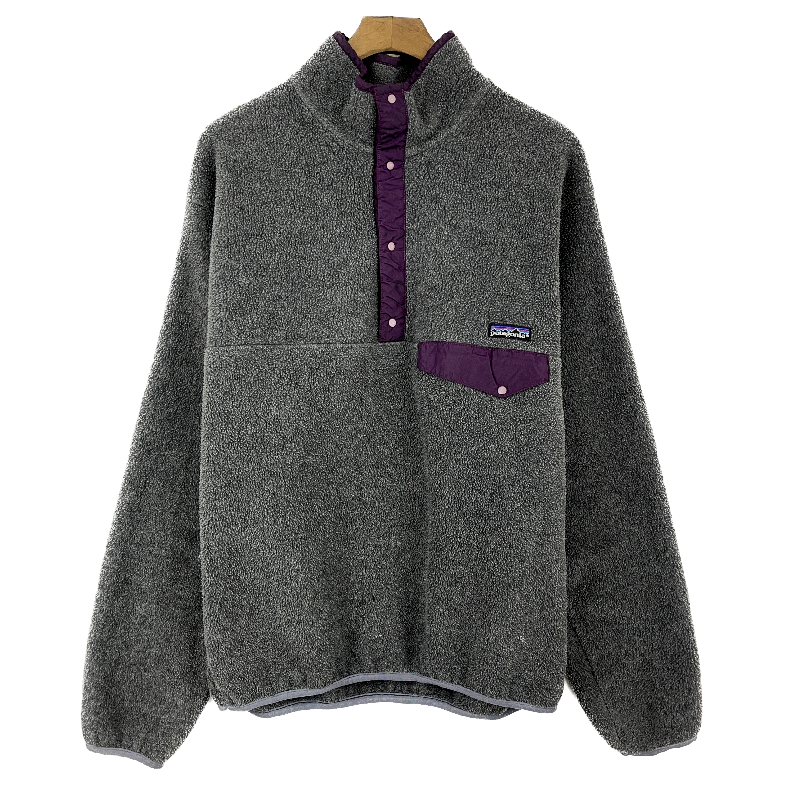 Vintage Patagonia Snap-T Gray Fleece Pullover Jacket Size L