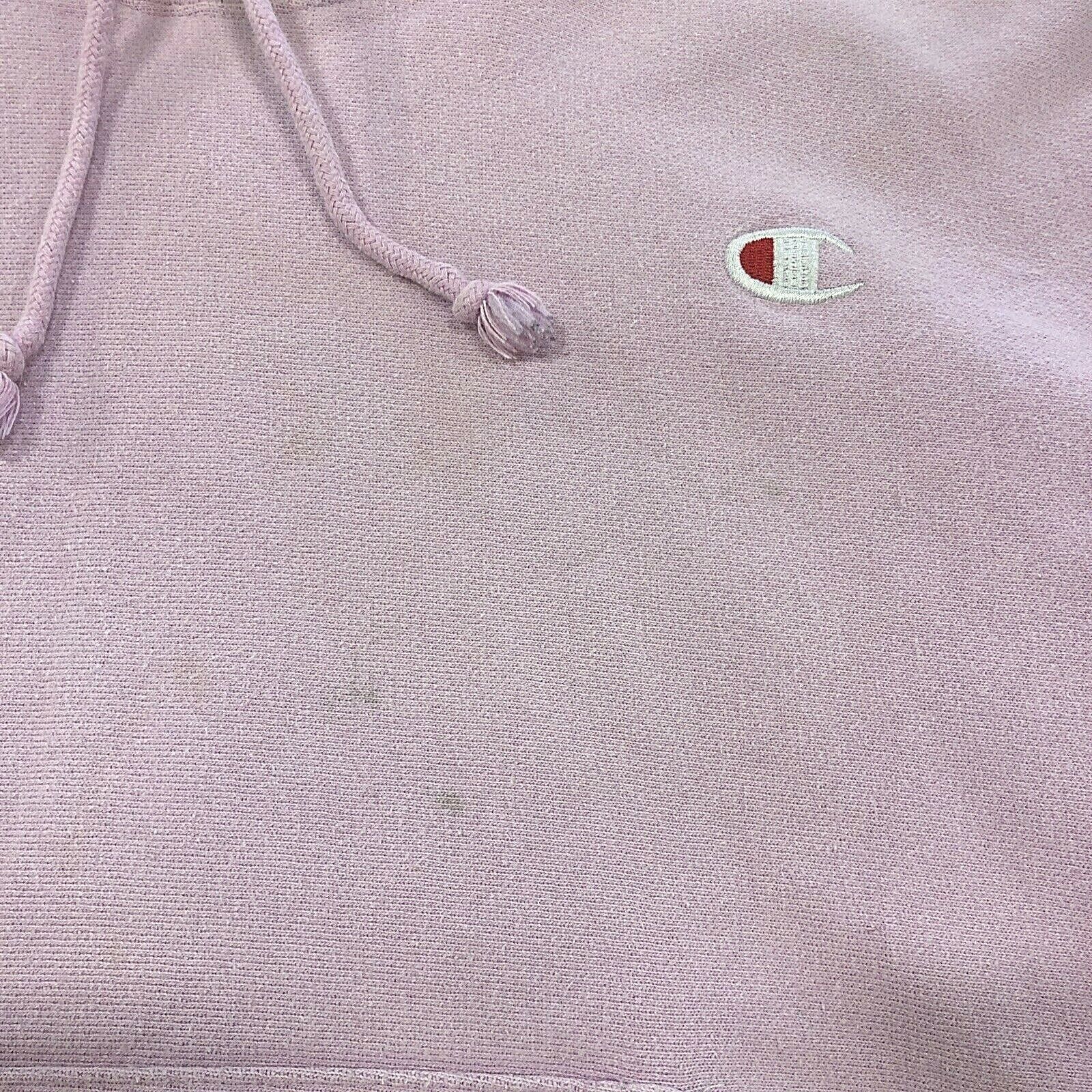 Champion Reverse Weave Vintage Hoodie Size Large Pink 90s