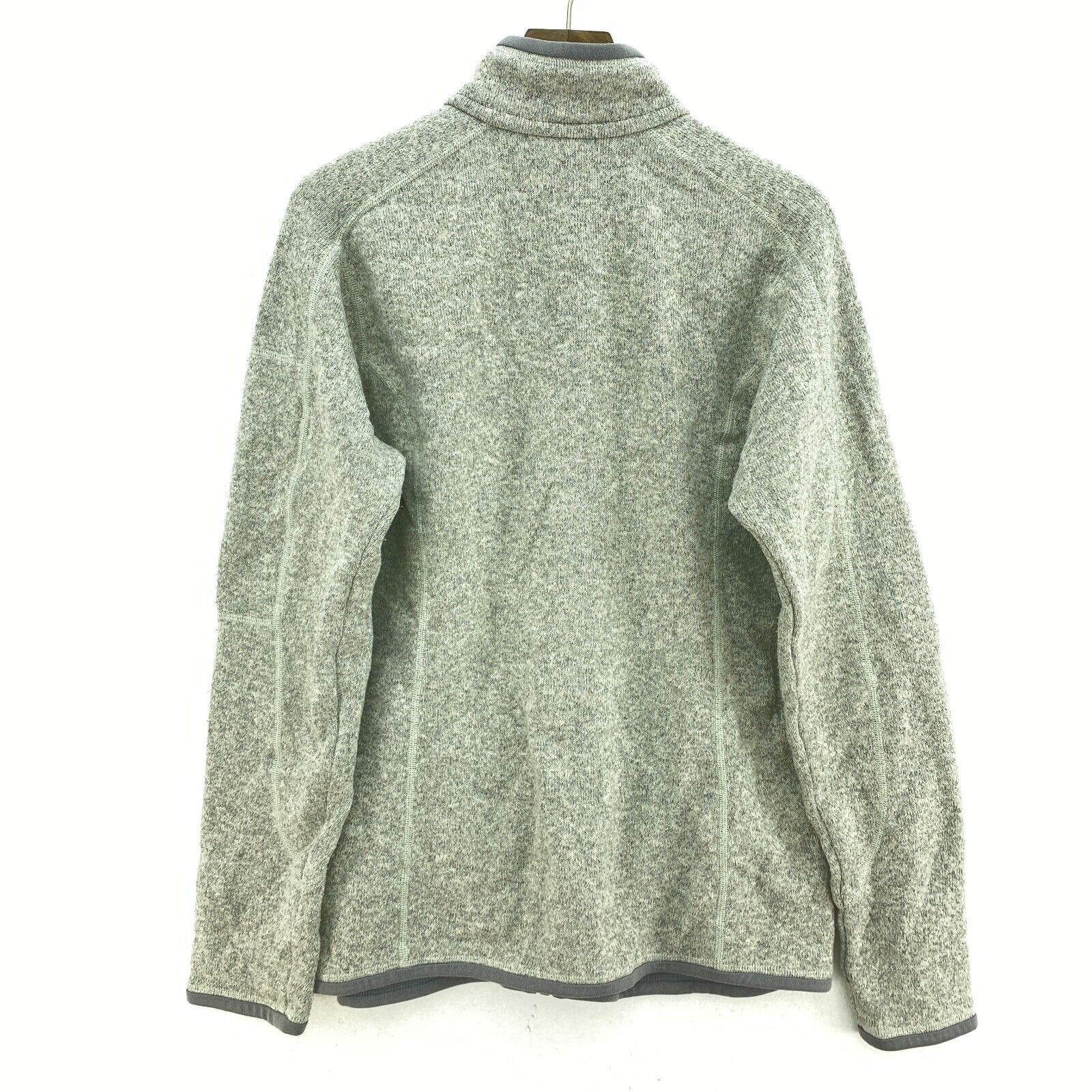 Vintage Heathered Gray Full Zip Fleece Jacket Size L Women's
