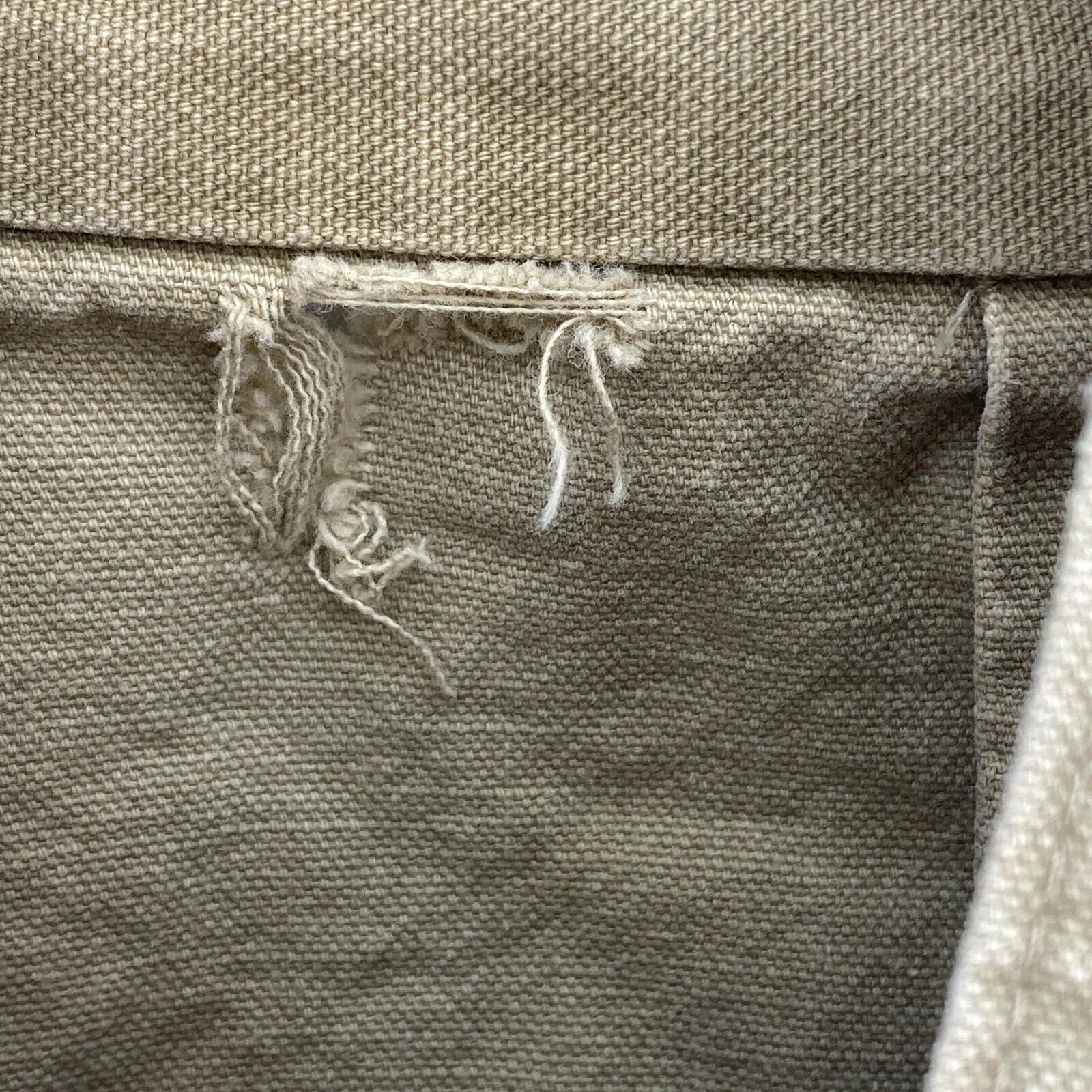 Pelican Cove Short Bomber Canvas Workwear Snapped Beige Jacket Size M