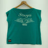 Harley Davidson Motorcycles Women's Biker T-shirt Sleeveless Green Size M 1990