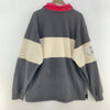 Polo By Ralph Lauren Collared Rugby Black And White Striped Polo T-shirt Size L