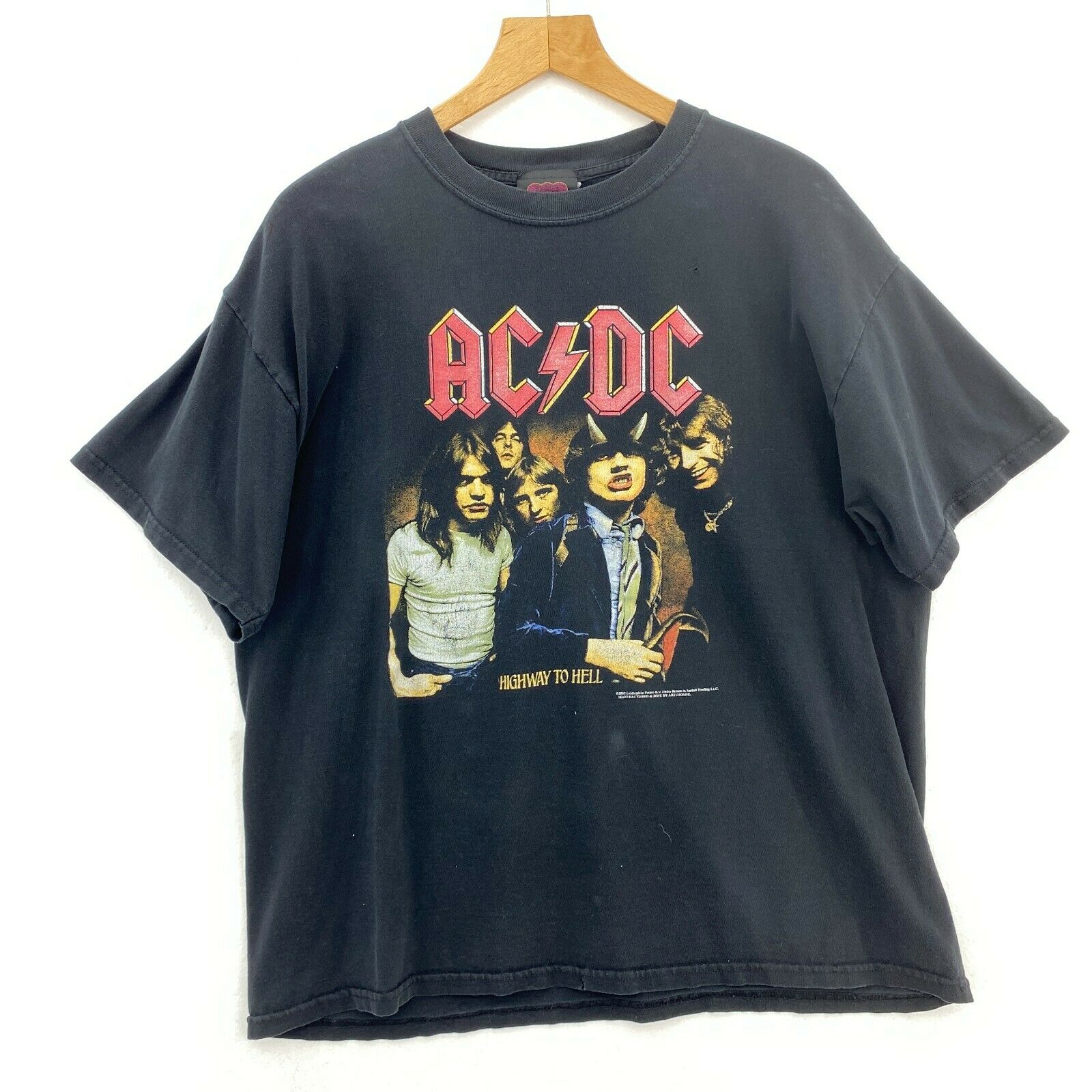 ACDC 2002 Highway To Hell Black T-shirt Size XL Rock Band