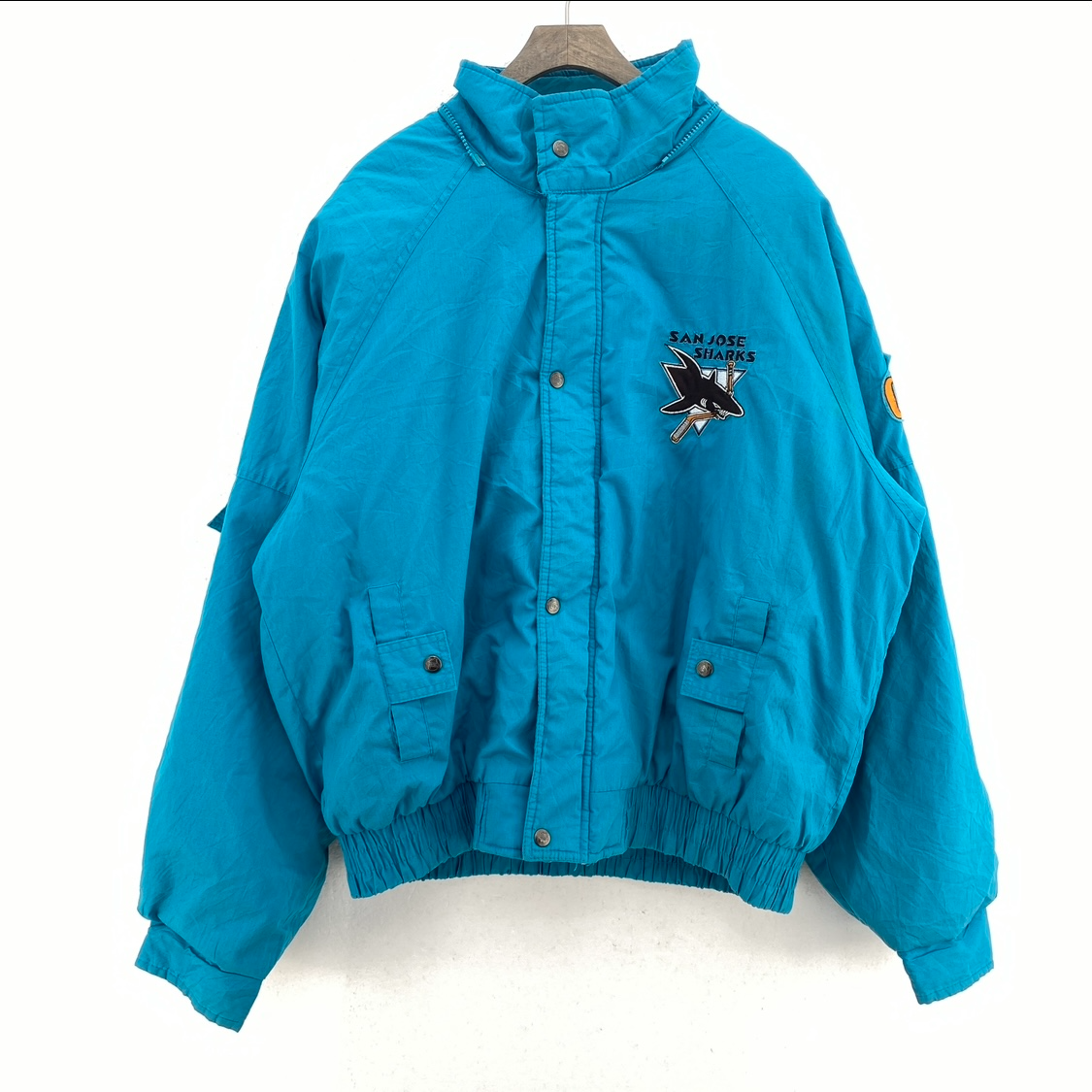 Pro Player San Jose Sharks NHL Full Zip Insulated Blue Jacket Size XL