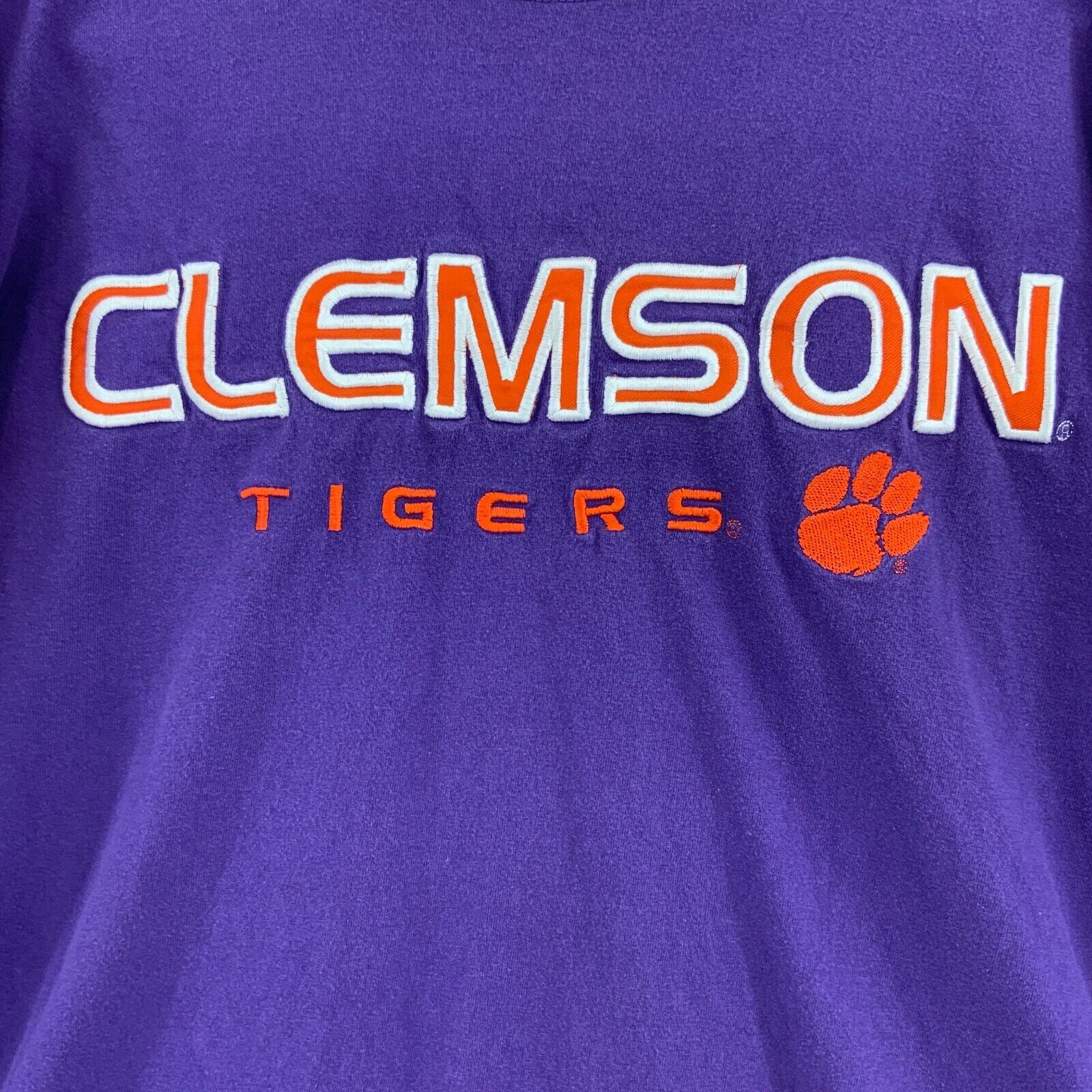 Clemson Tigers Football NCAA Purple T-shirt Size L