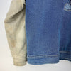 Walt Disney Mickey Mouse Medium Wash Insulated Denim Varsity Jacket Size L Blue