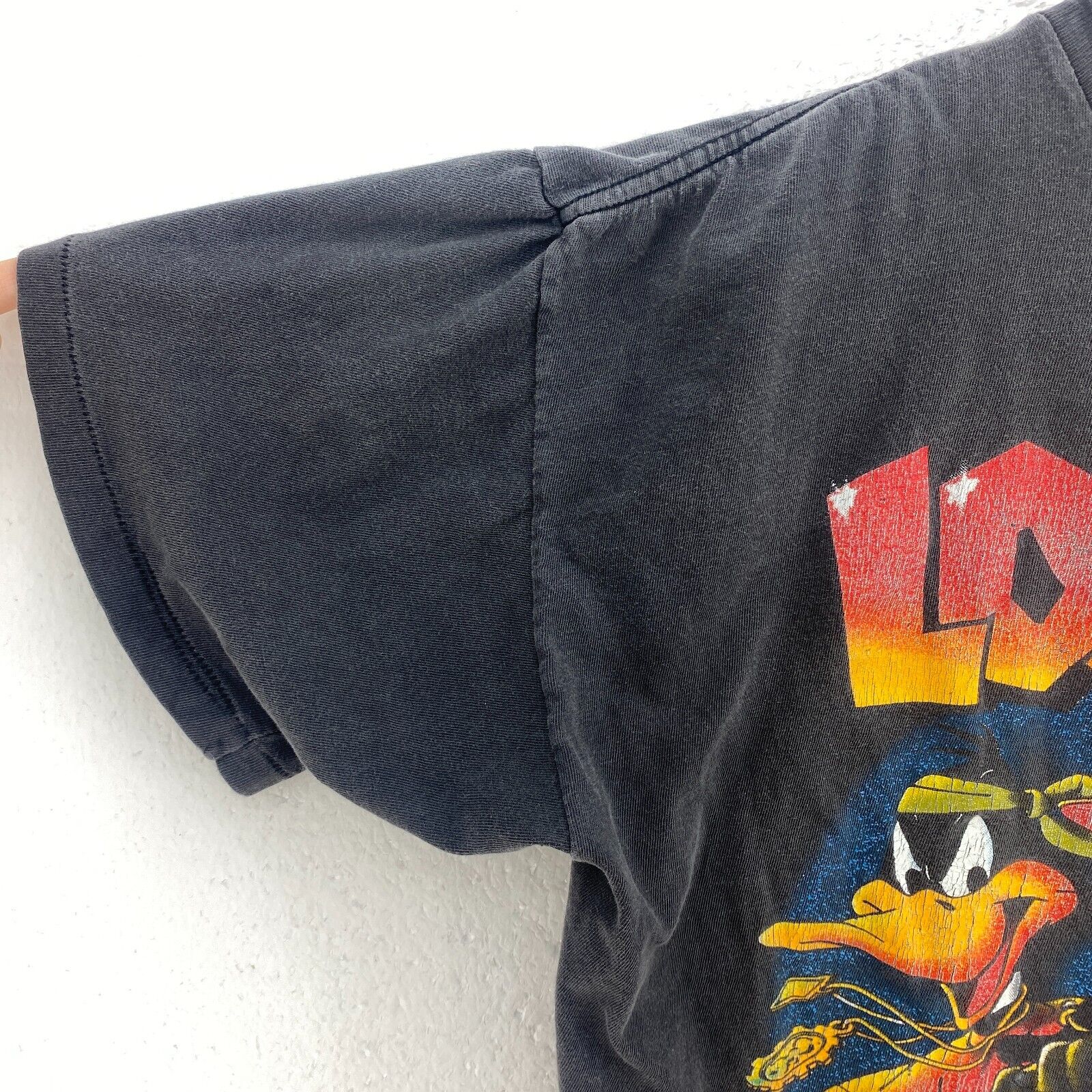 Vintage Looney Tunes Bugs Bunny Sylvester Streetwear 1992 T-shirt Size L Black